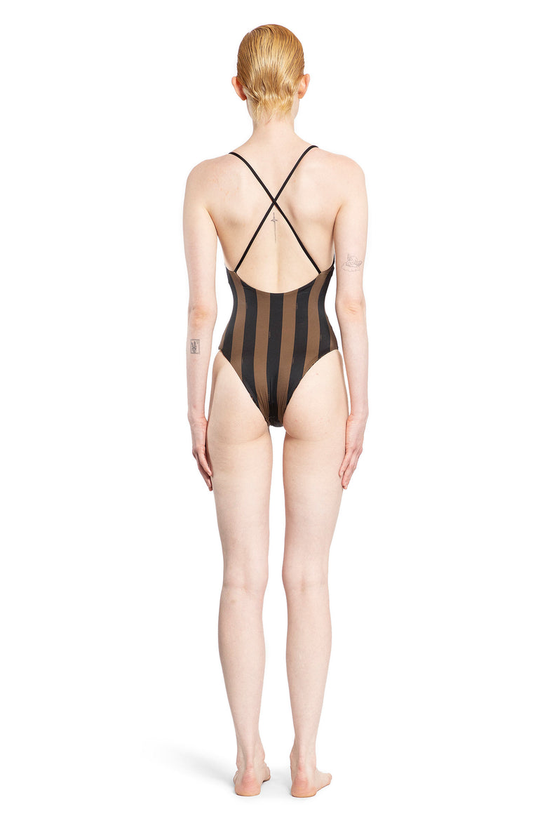 FENDI WOMAN BROWN SWIMWEAR