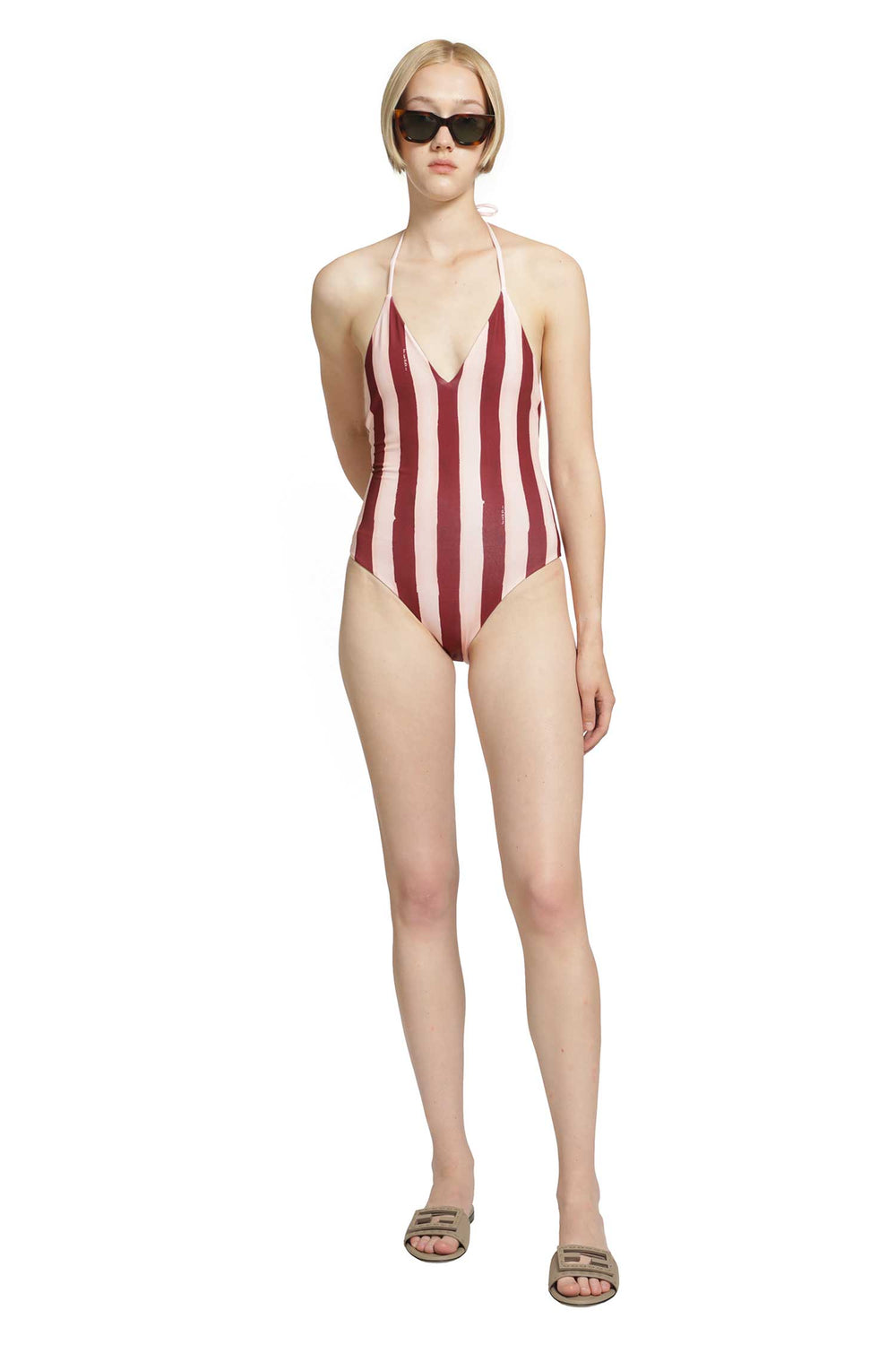 FENDI Striped Swimsuit woman