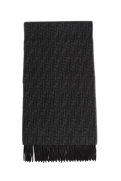 FF Zucca Jacquard Wool And Cashmere Scarf