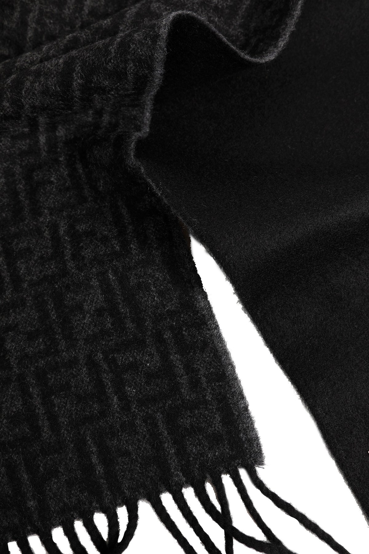FENDI FF Zucca Jacquard Wool And Cashmere Scarf man