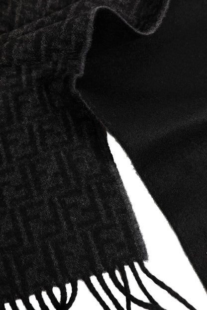 FF Zucca Jacquard Wool And Cashmere Scarf