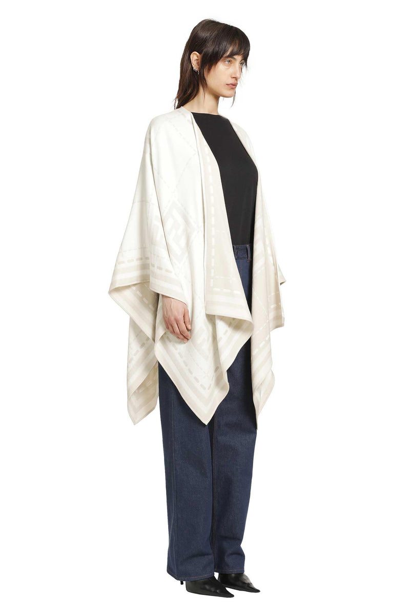 FENDI Wool Jacquard Poncho woman