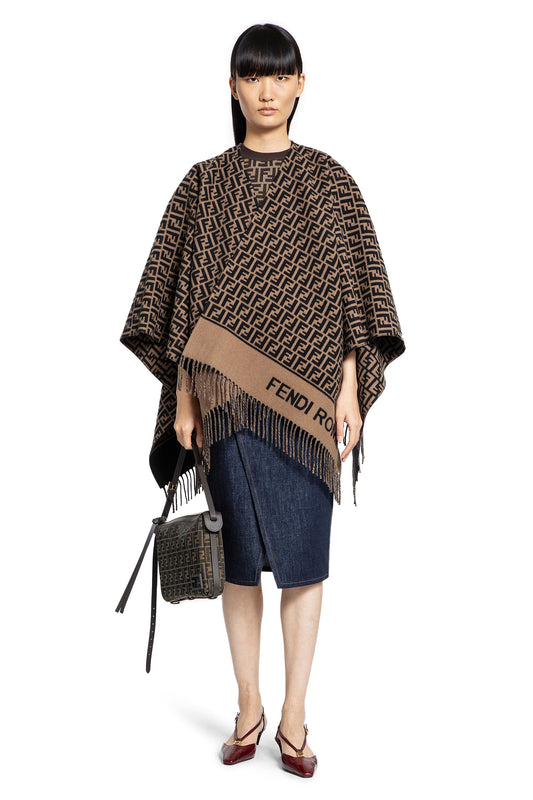 FENDI WOMAN BROWN COATS