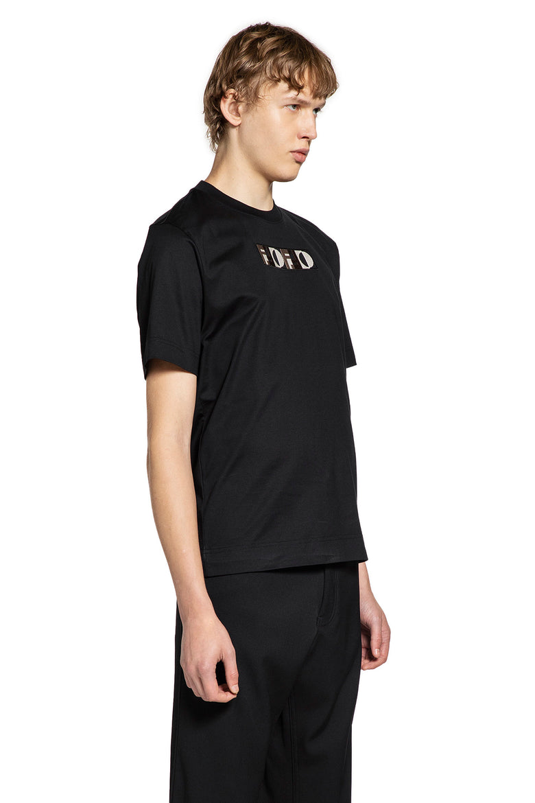 FENDI MAN BLACK T-SHIRTS & TANK TOPS