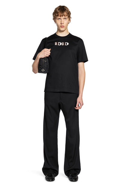 FENDI MAN BLACK T-SHIRTS & TANK TOPS