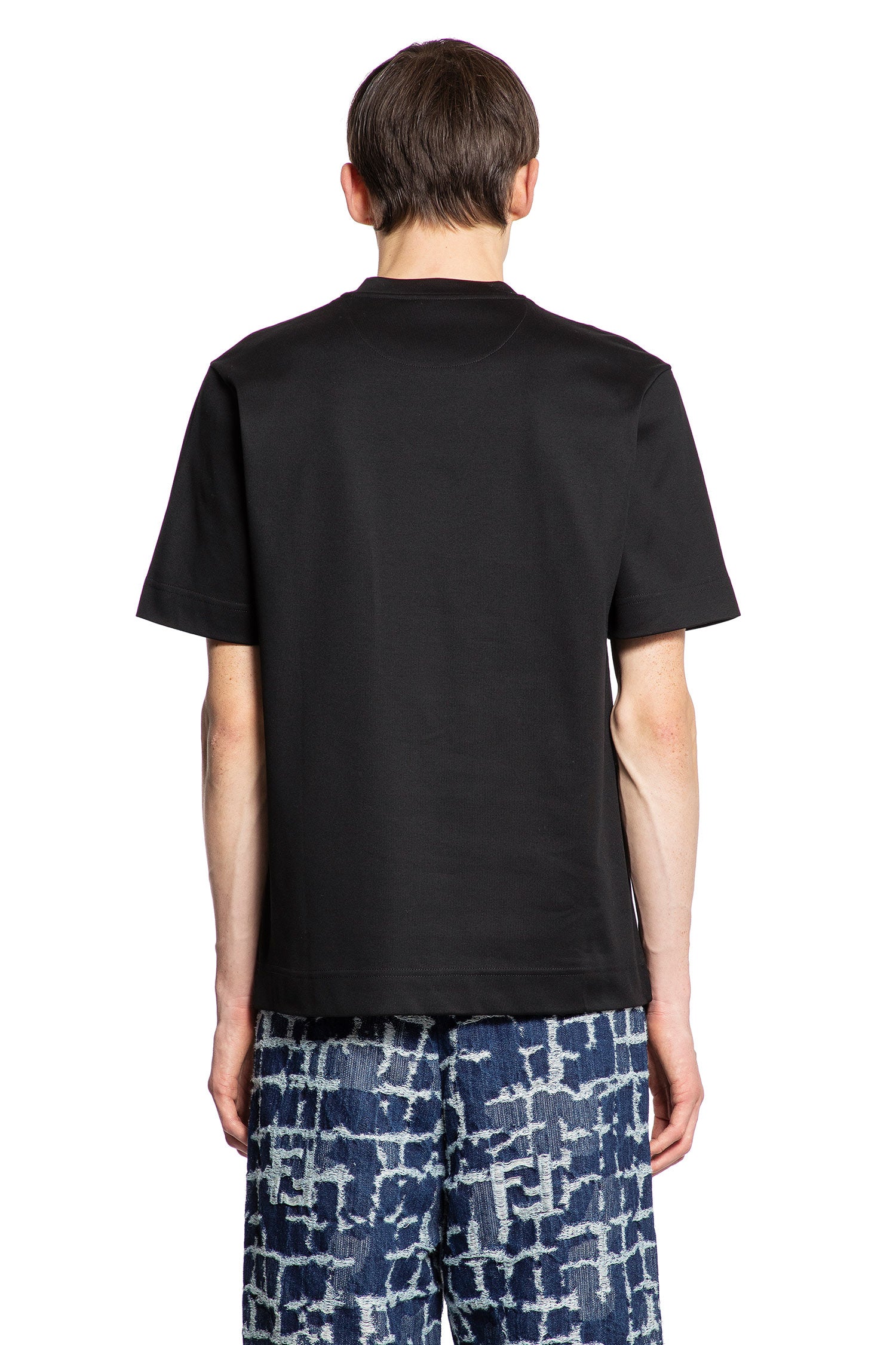 FENDI MAN BLACK T-SHIRTS