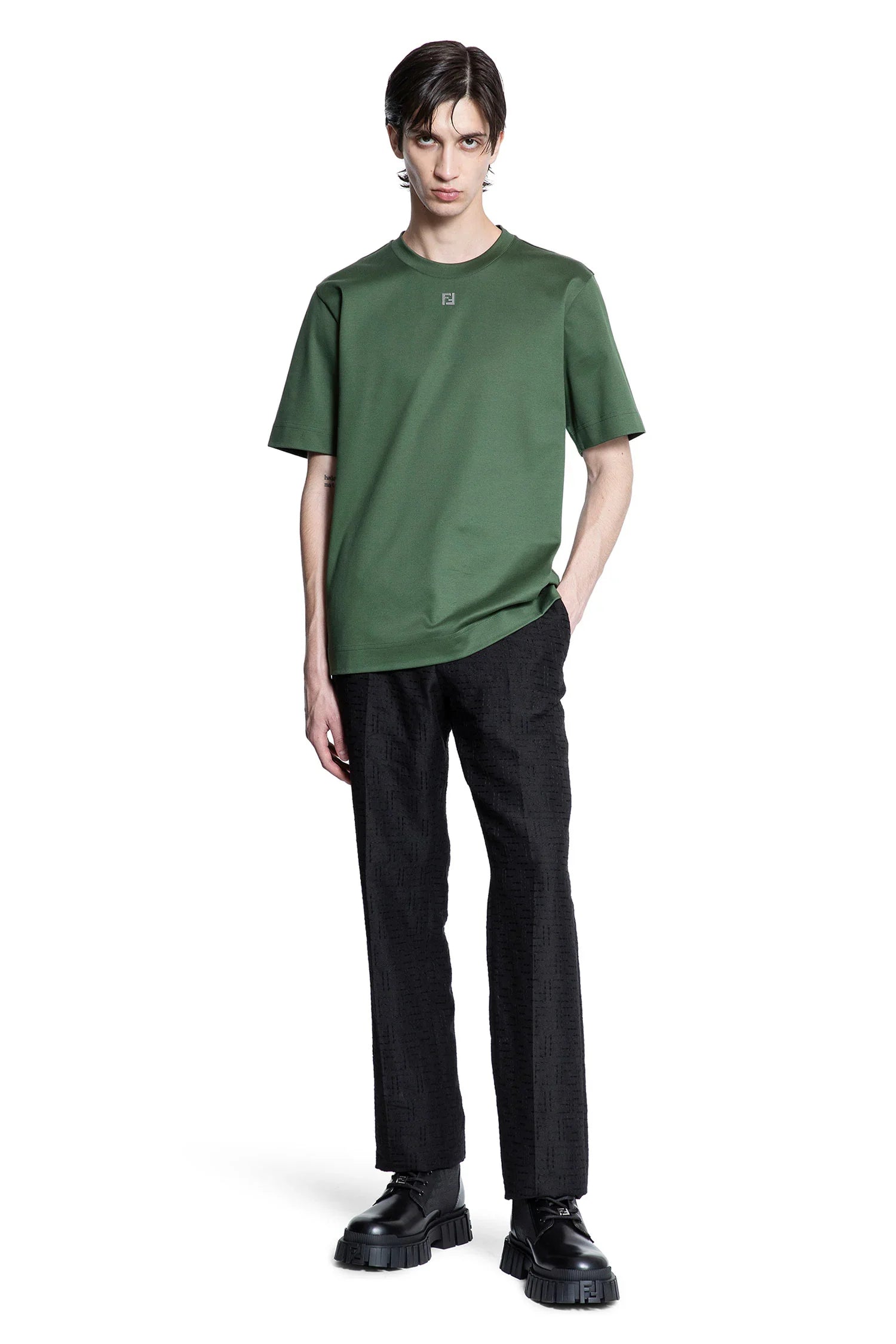 FENDI MAN GREEN T-SHIRTS & TANK TOPS - Antonioli.eu
