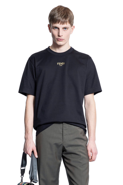 FENDI MAN BLACK T-SHIRTS & TANK TOPS