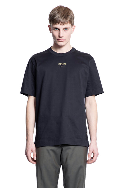 FENDI MAN BLACK T-SHIRTS & TANK TOPS