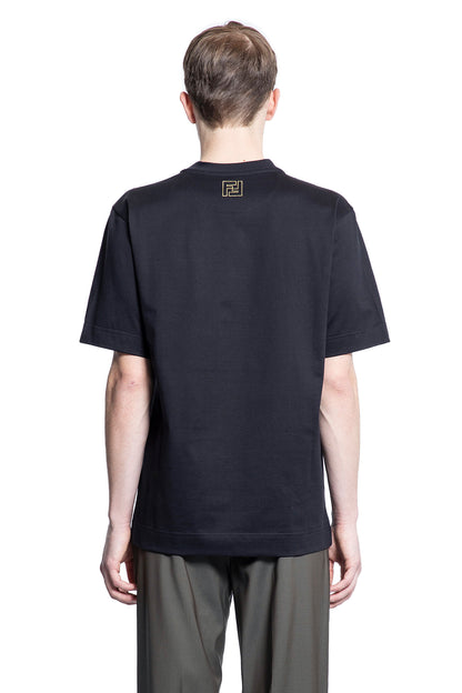 FENDI MAN BLACK T-SHIRTS & TANK TOPS