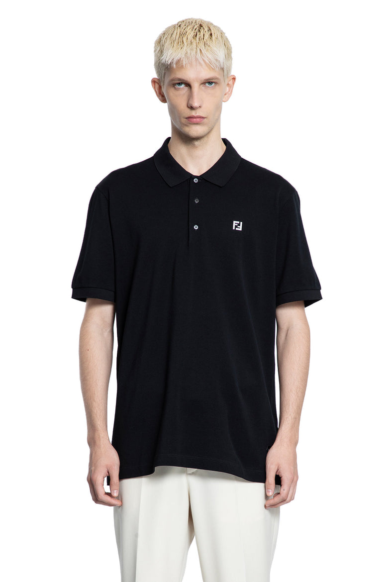 FENDI MAN BLACK T-SHIRTS & TANK TOPS