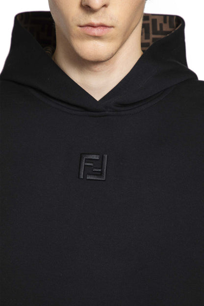 FENDI MAN BLACK SWEATSHIRTS