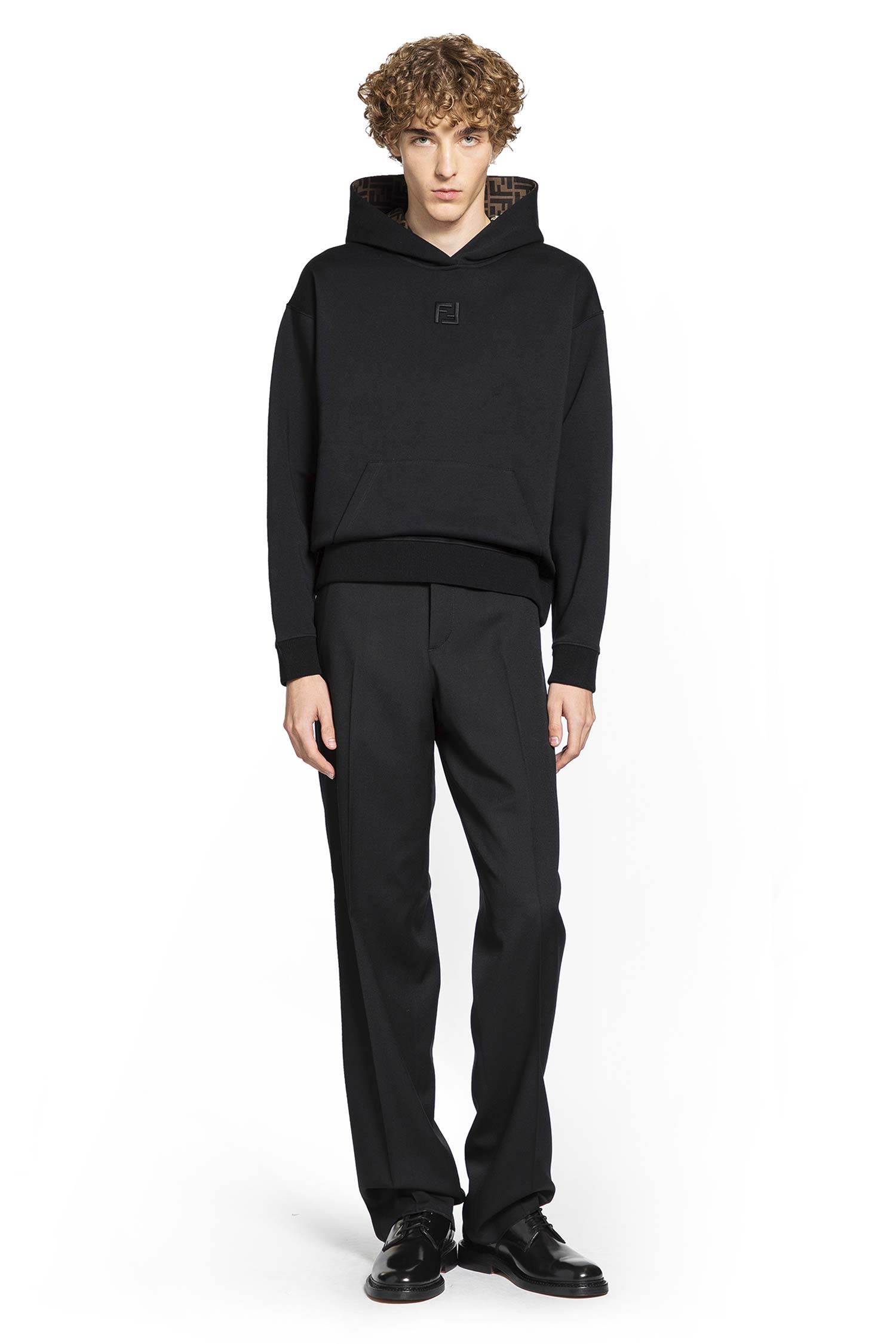 FENDI MAN BLACK SWEATSHIRTS
