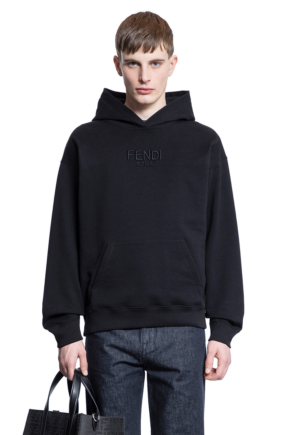 FENDI MAN BLACK SWEATSHIRTS