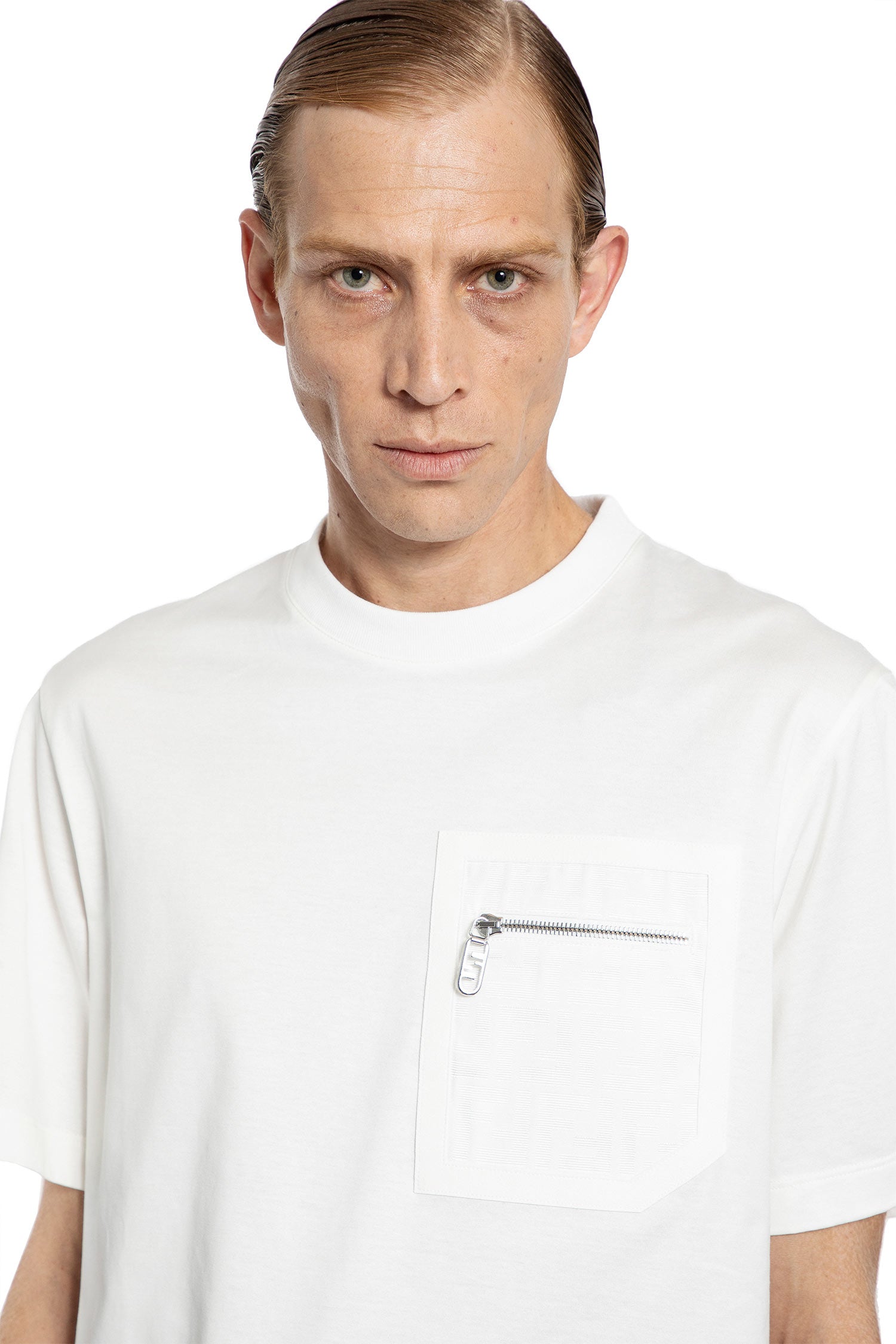 FENDI MAN WHITE T-SHIRTS & TANK TOPS