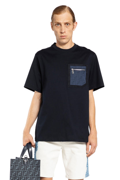 Antonioli FENDI MAN BLUE T-SHIRTS & TANK TOPS