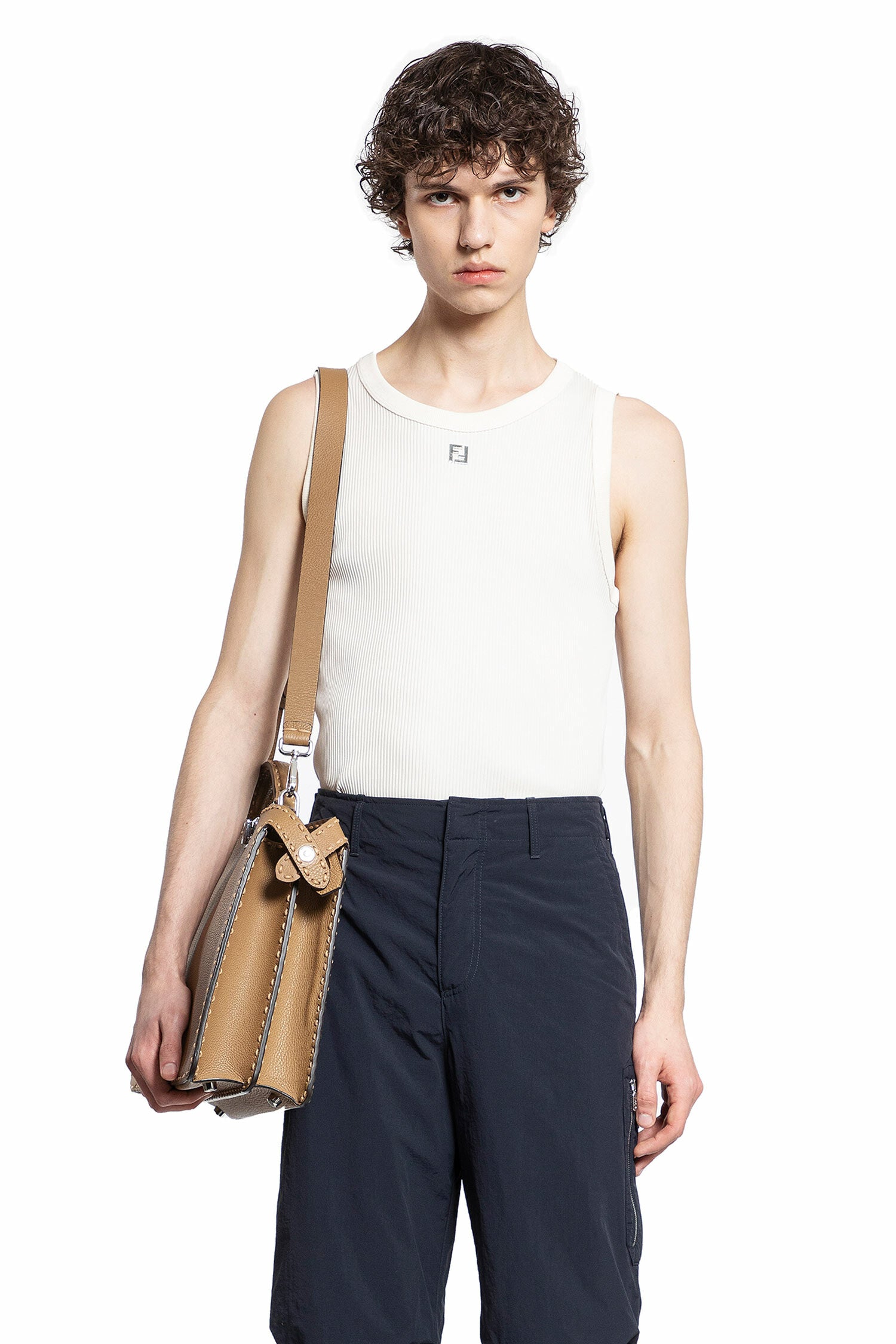 FENDI MAN WHITE T-SHIRTS & TANK TOPS