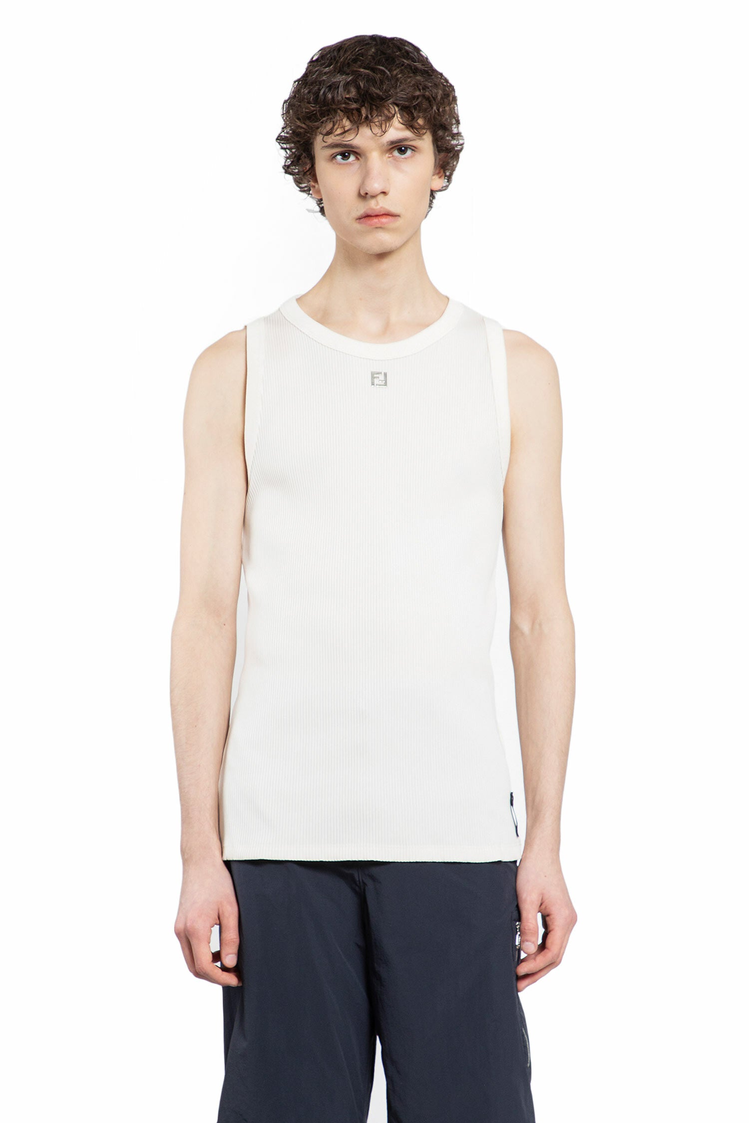 FENDI MAN WHITE T-SHIRTS & TANK TOPS