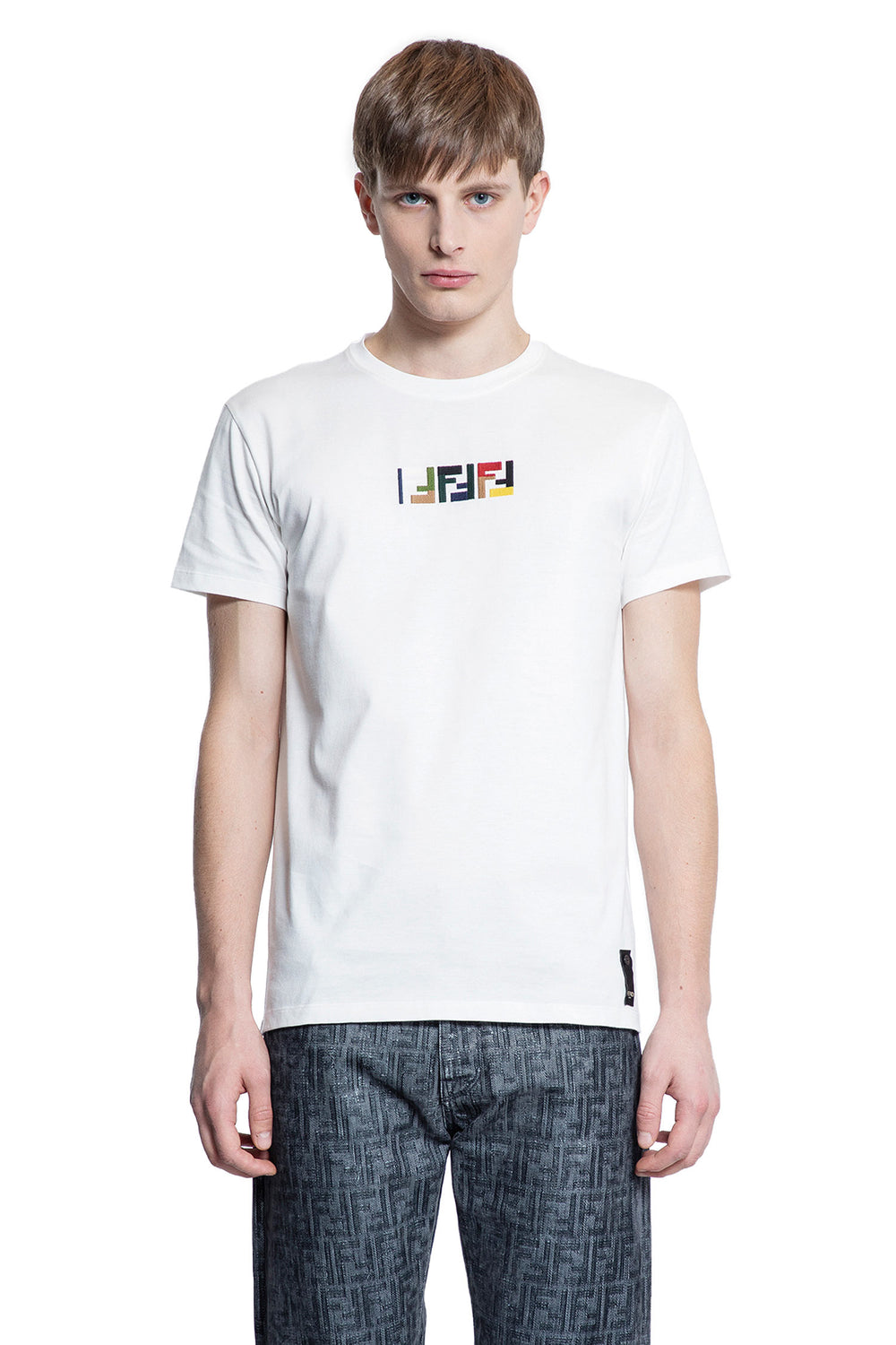 FENDI MAN WHITE T-SHIRTS & TANK TOPS