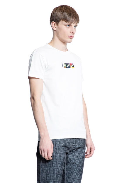 FENDI MAN WHITE T-SHIRTS & TANK TOPS