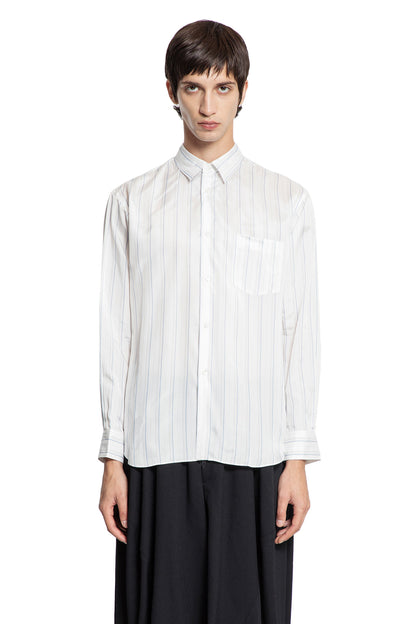Pinstriped Cupro Satin Pocket Shirt