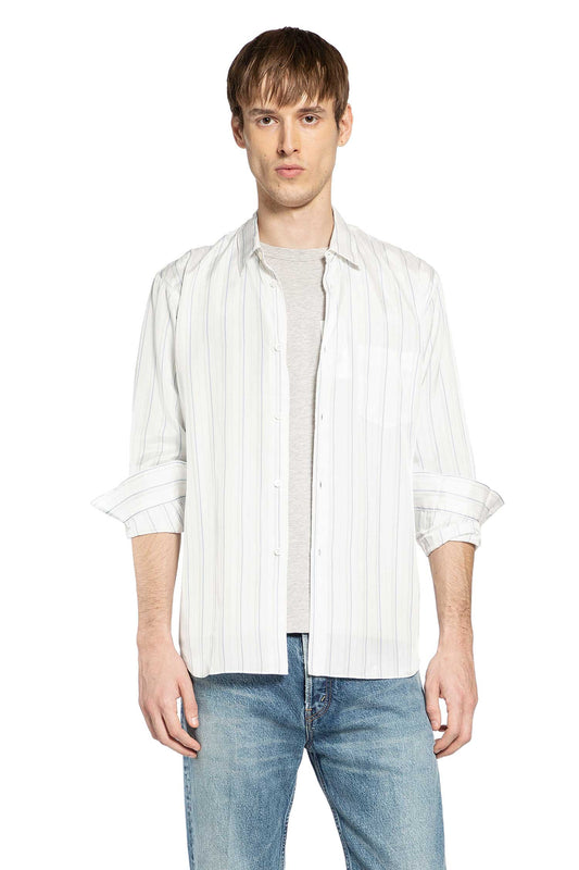 Pocket Shirt in Striped Sheer Cupro