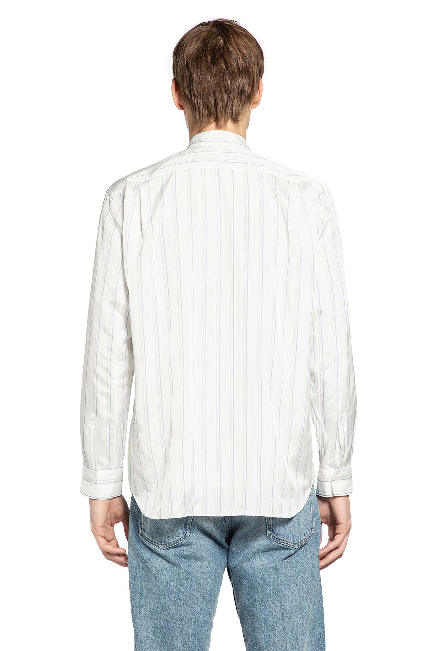 Pocket Shirt in Striped Sheer Cupro