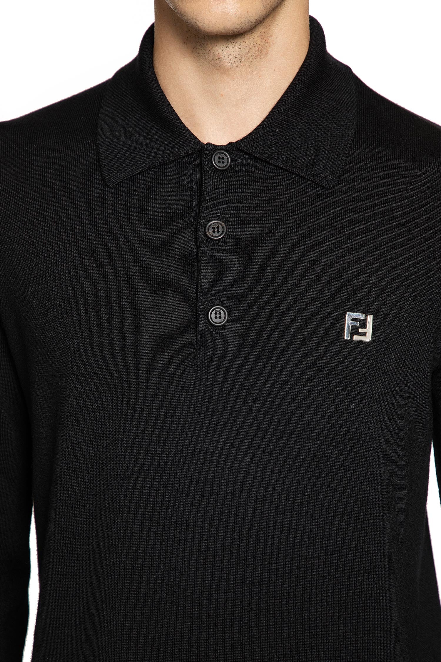 FENDI MAN BLACK T-SHIRTS & TANK TOPS