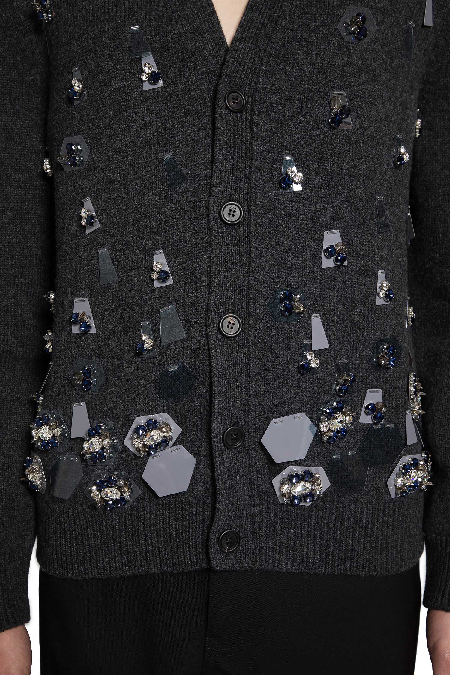 FENDI MAN GREY KNITWEAR
