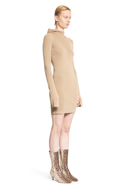 FENDI WOMAN BEIGE DRESSES