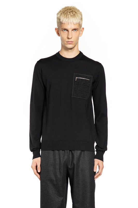FENDI MAN BLACK KNITWEAR