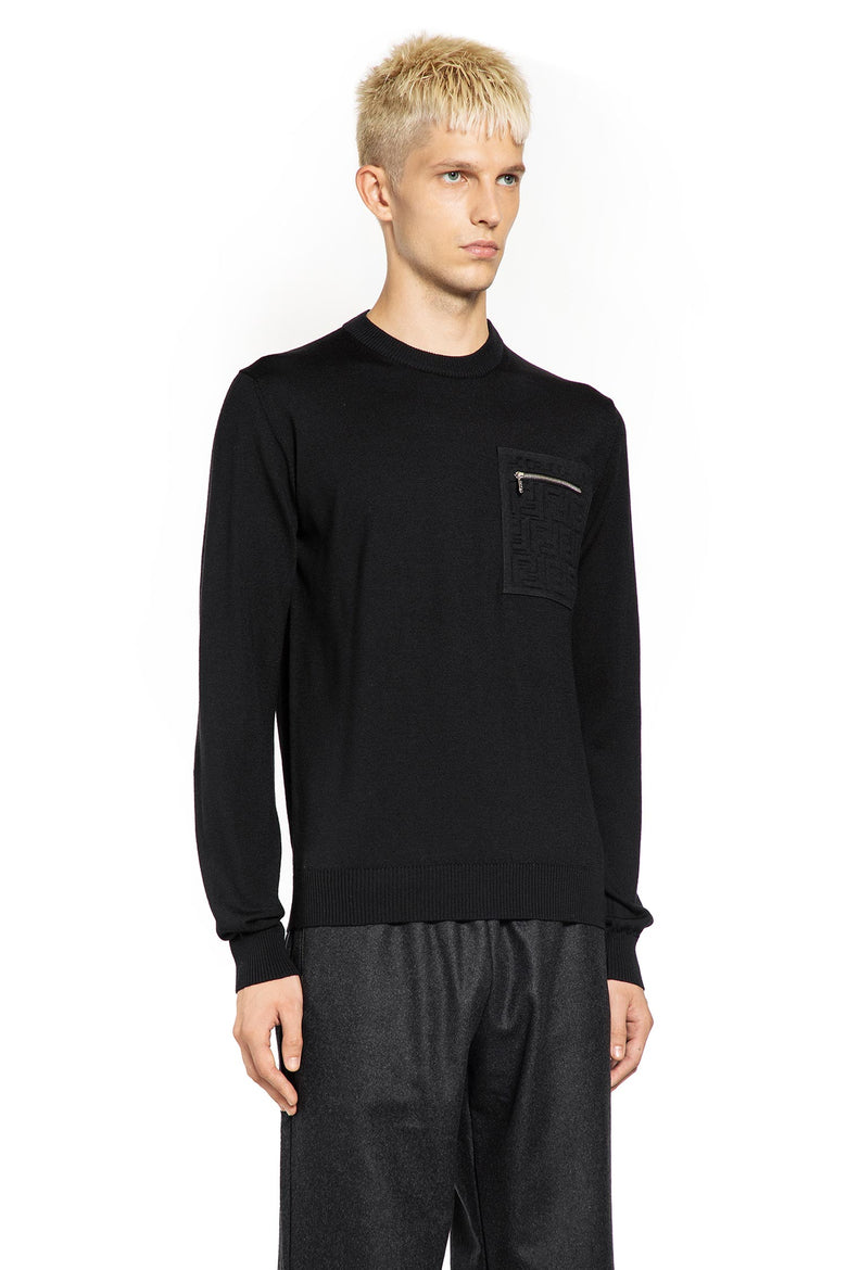 FENDI MAN BLACK KNITWEAR