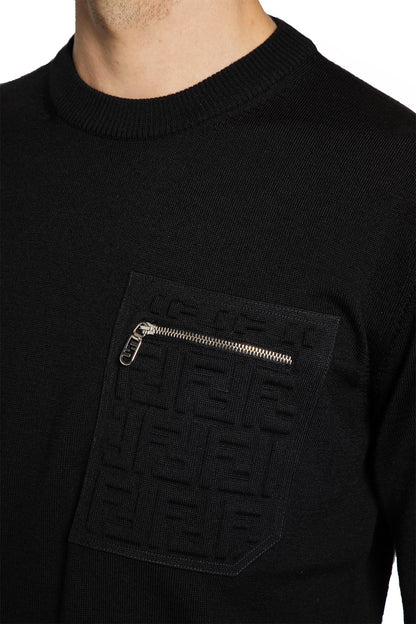 FENDI MAN BLACK KNITWEAR