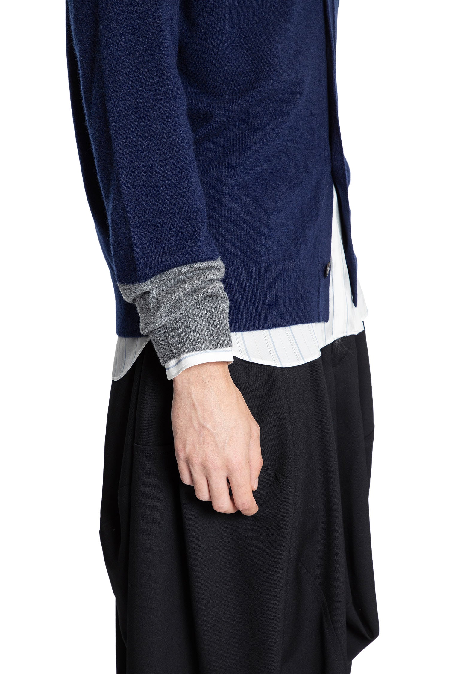 Two-Tone Lambswool Cardigan