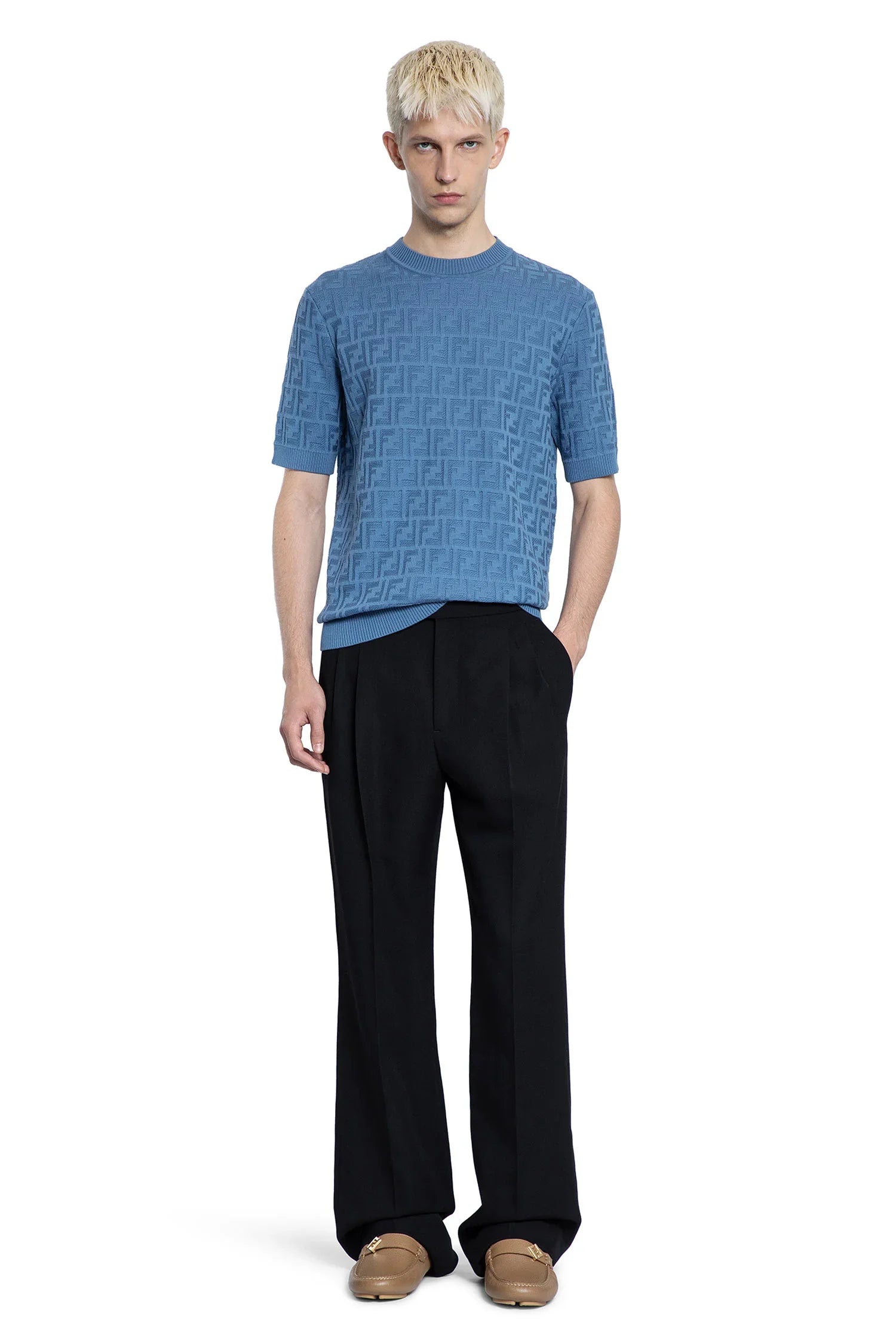 FENDI MAN BLUE T-SHIRTS & TANK TOPS - Antonioli.eu