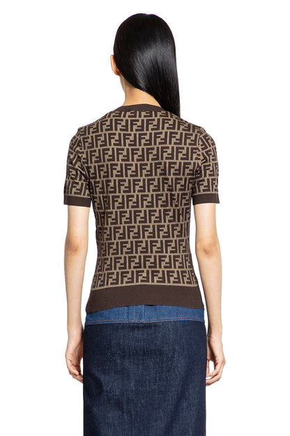 FENDI WOMAN BROWN TOPS