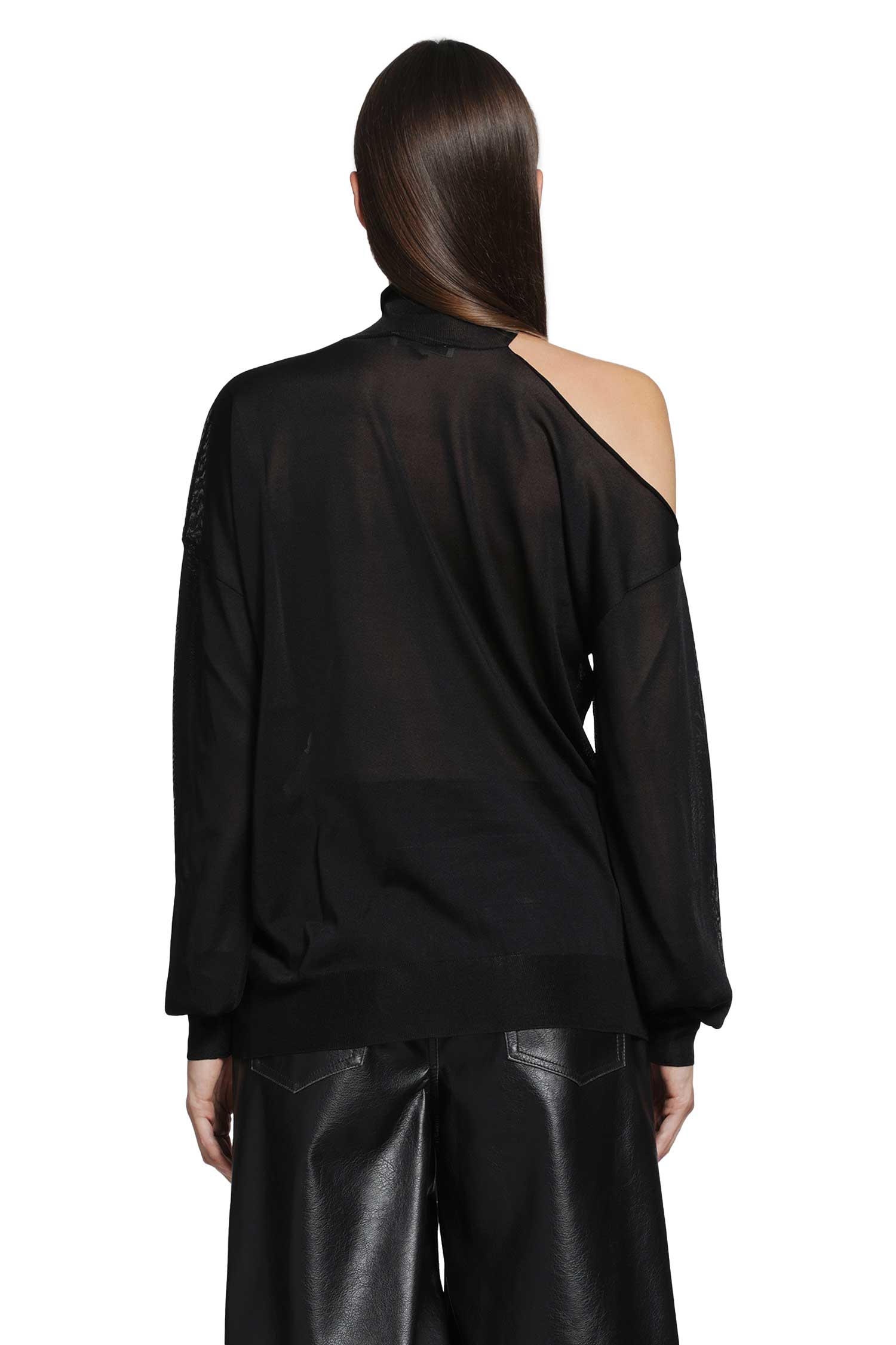 Cut-Out Turtleneck Top