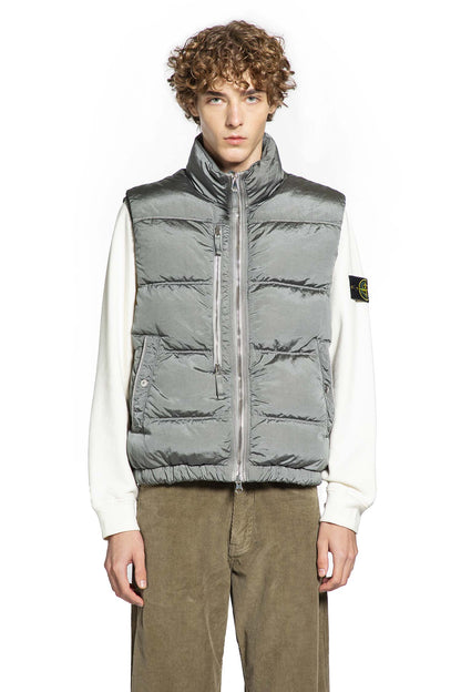 STONE ISLAND MAN SILVER VESTS