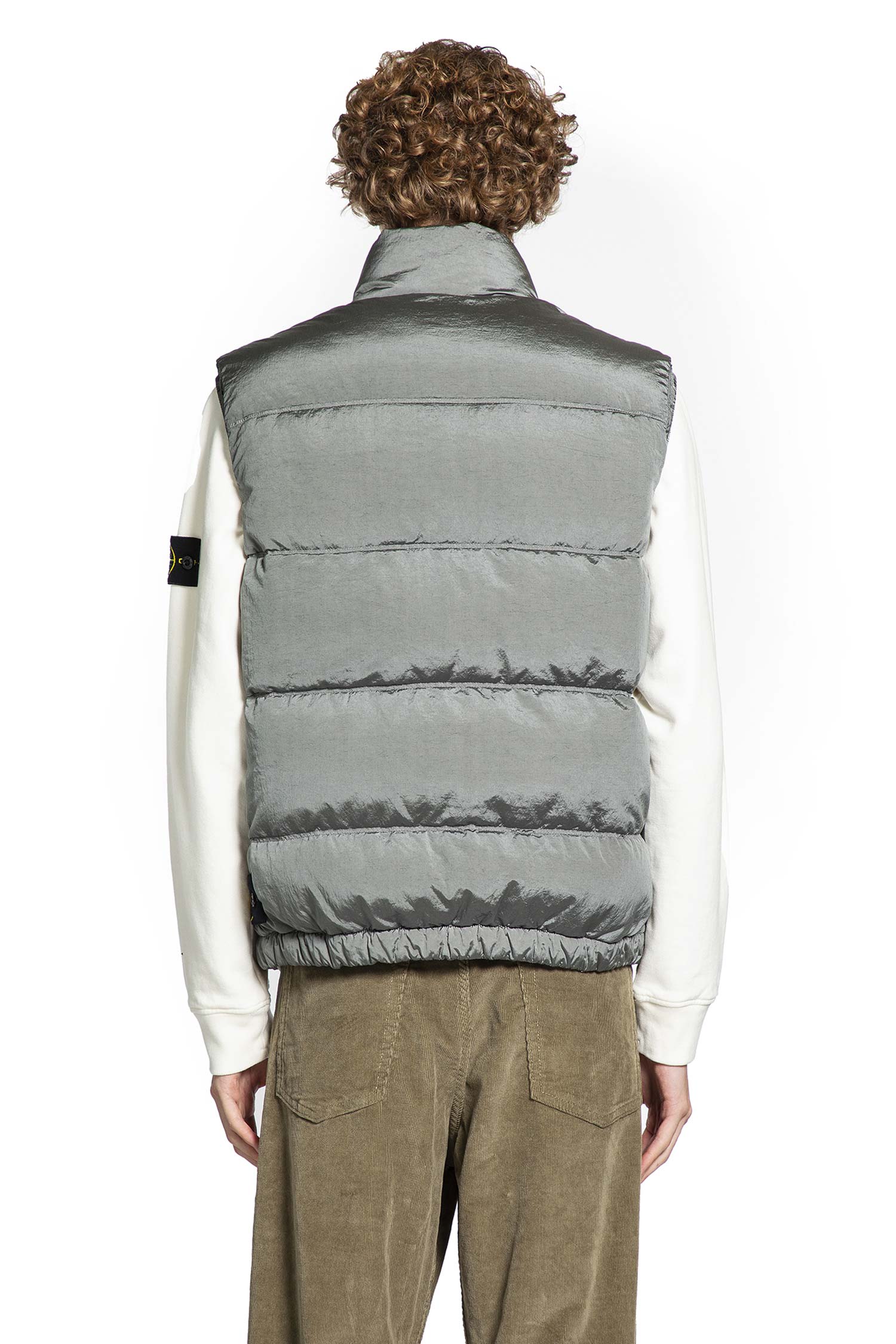 STONE ISLAND MAN SILVER VESTS