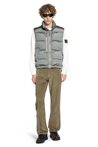 STONE ISLAND MAN SILVER VESTS