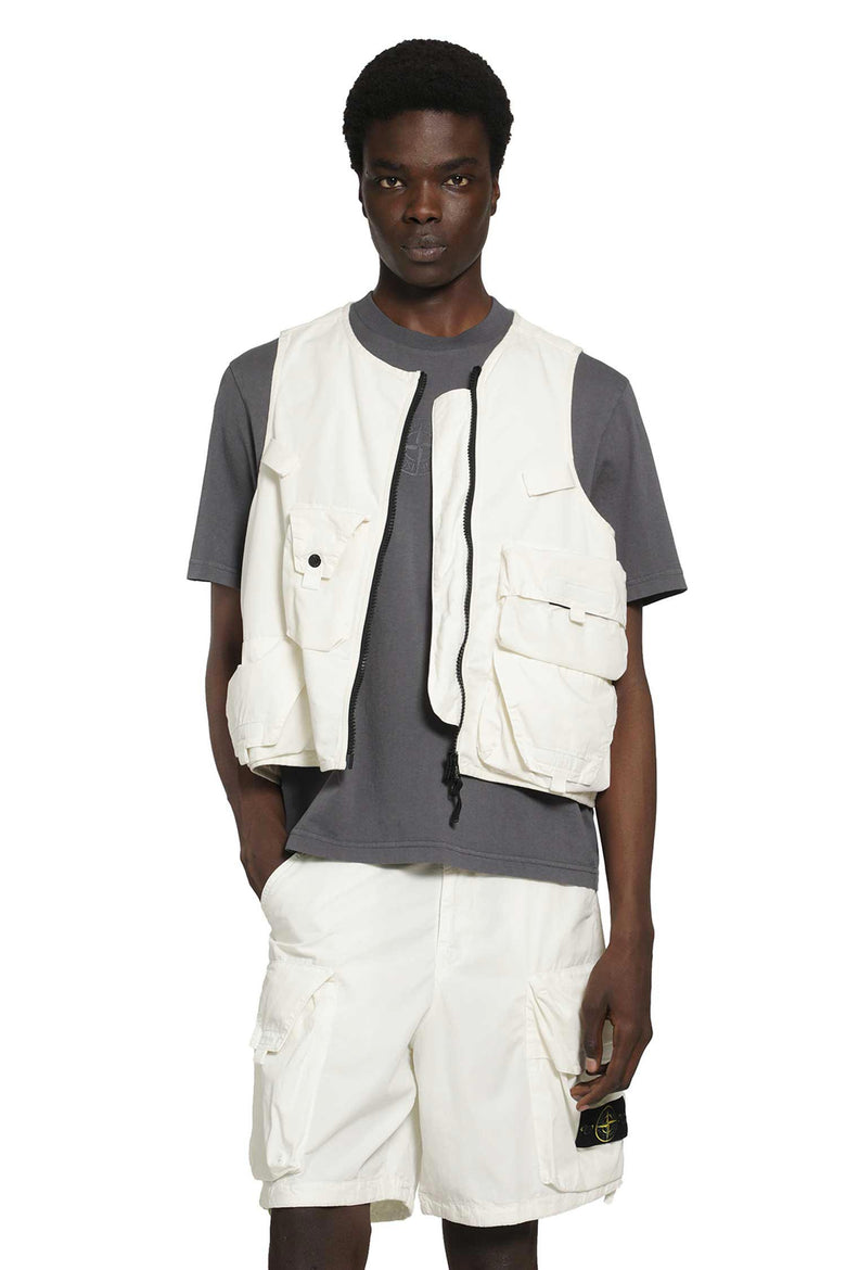 STONE ISLAND Cropped Utility Vest man