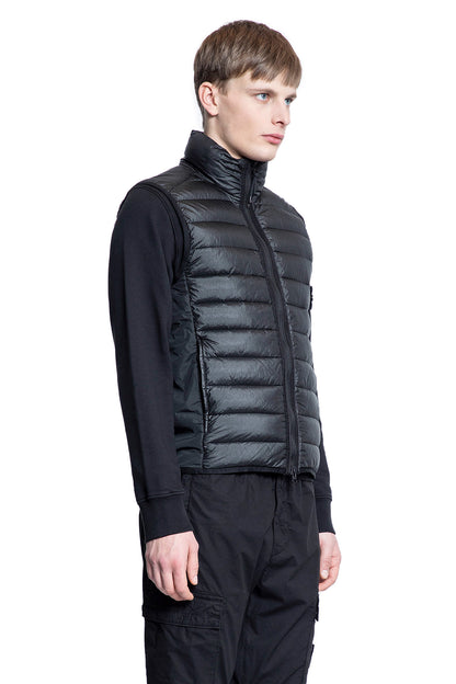 STONE ISLAND MAN BLACK VESTS