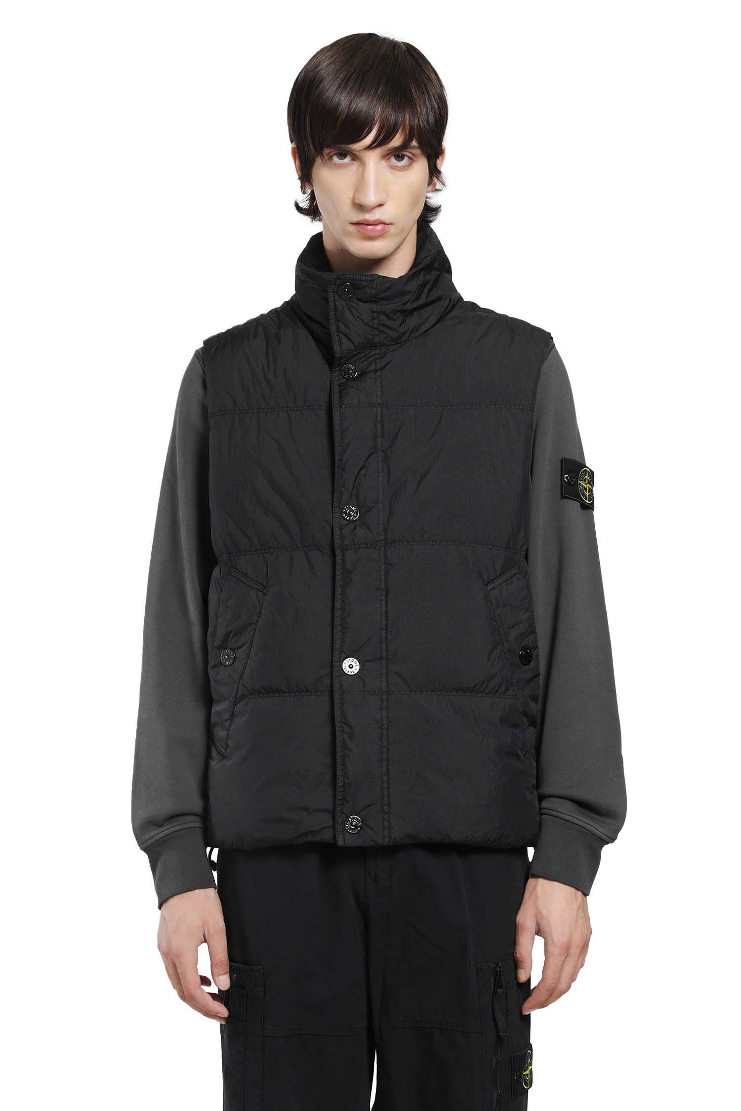 STONE ISLAND G100010 Crinkle Reps Down Vest man