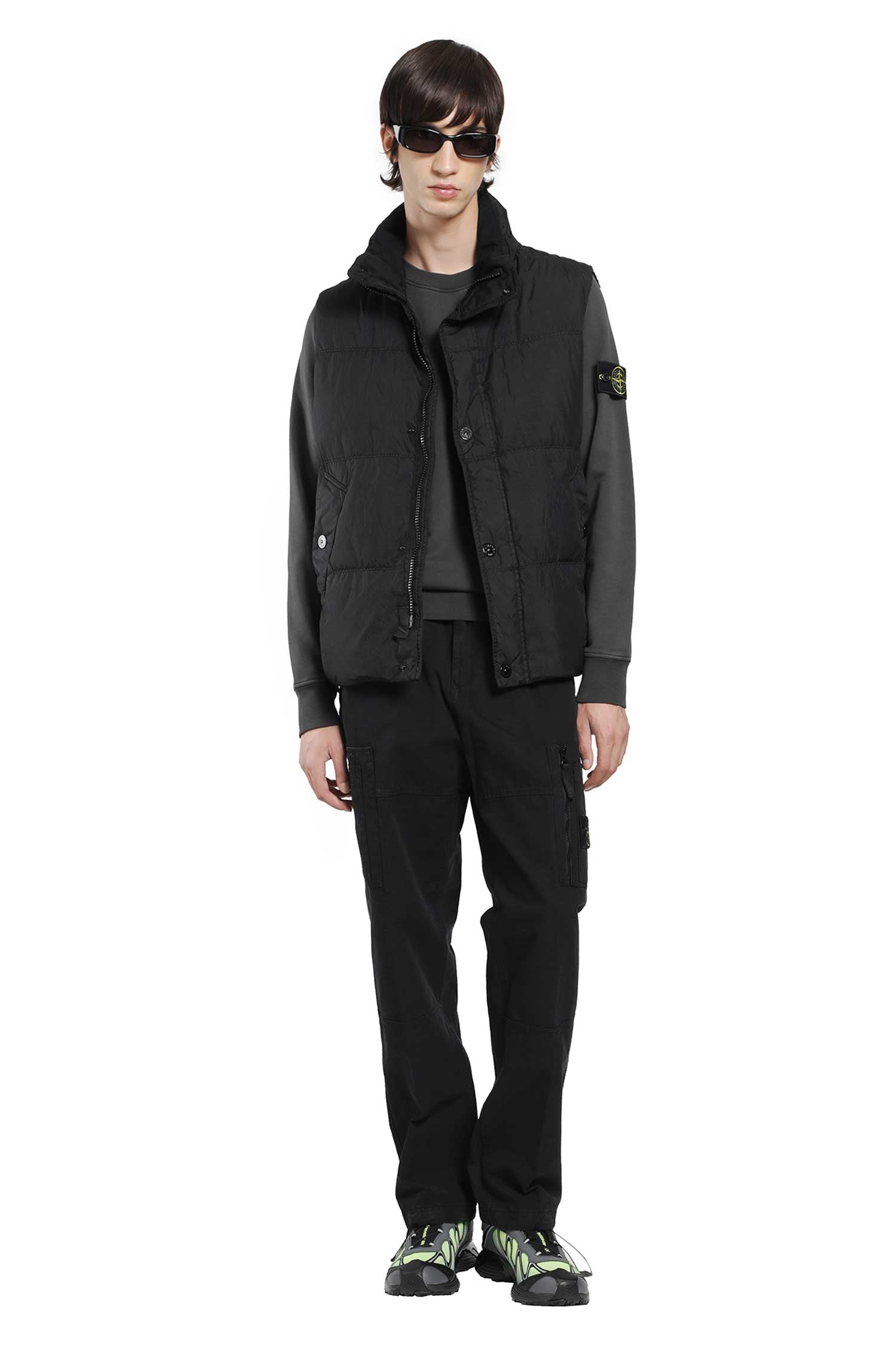 STONE ISLAND G100010 Crinkle Reps Down Vest man