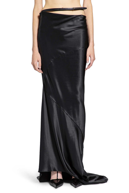 Silk Satin long Bias Skirt