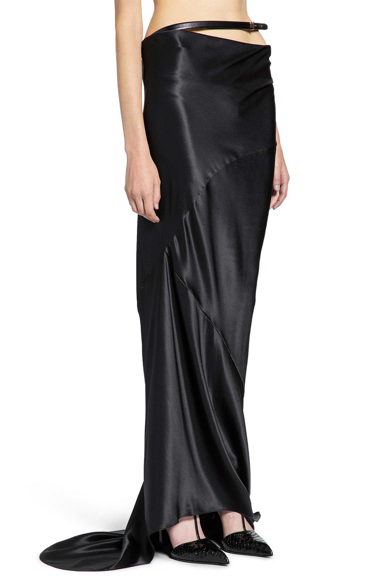 Silk Satin long Bias Skirt