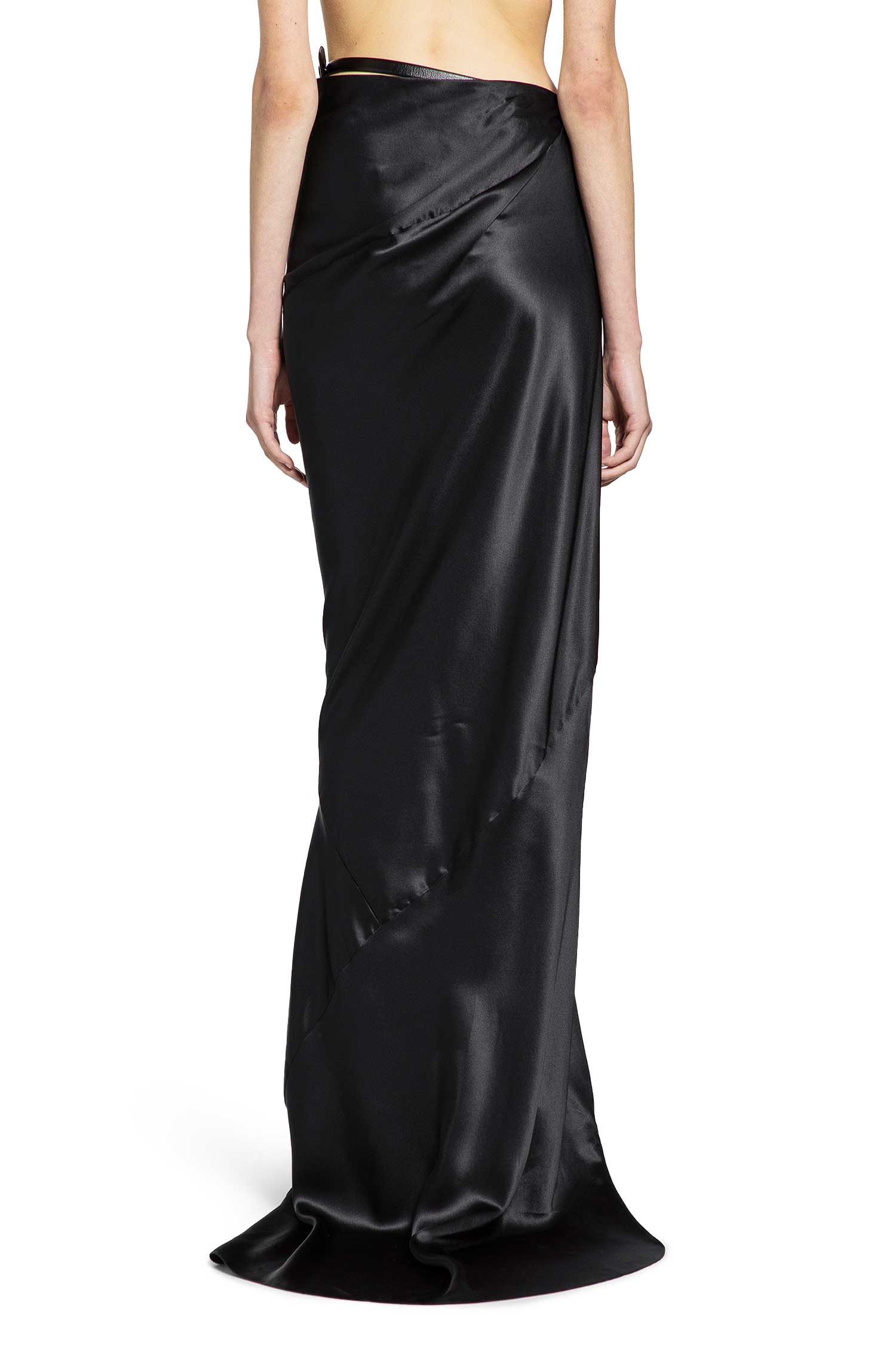 Silk Satin long Bias Skirt