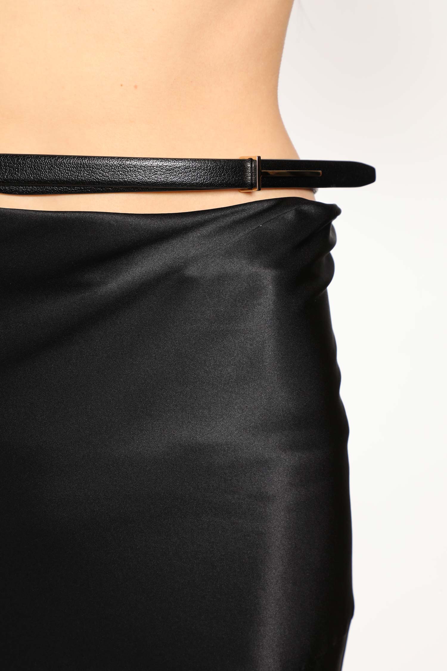 Silk Satin long Bias Skirt