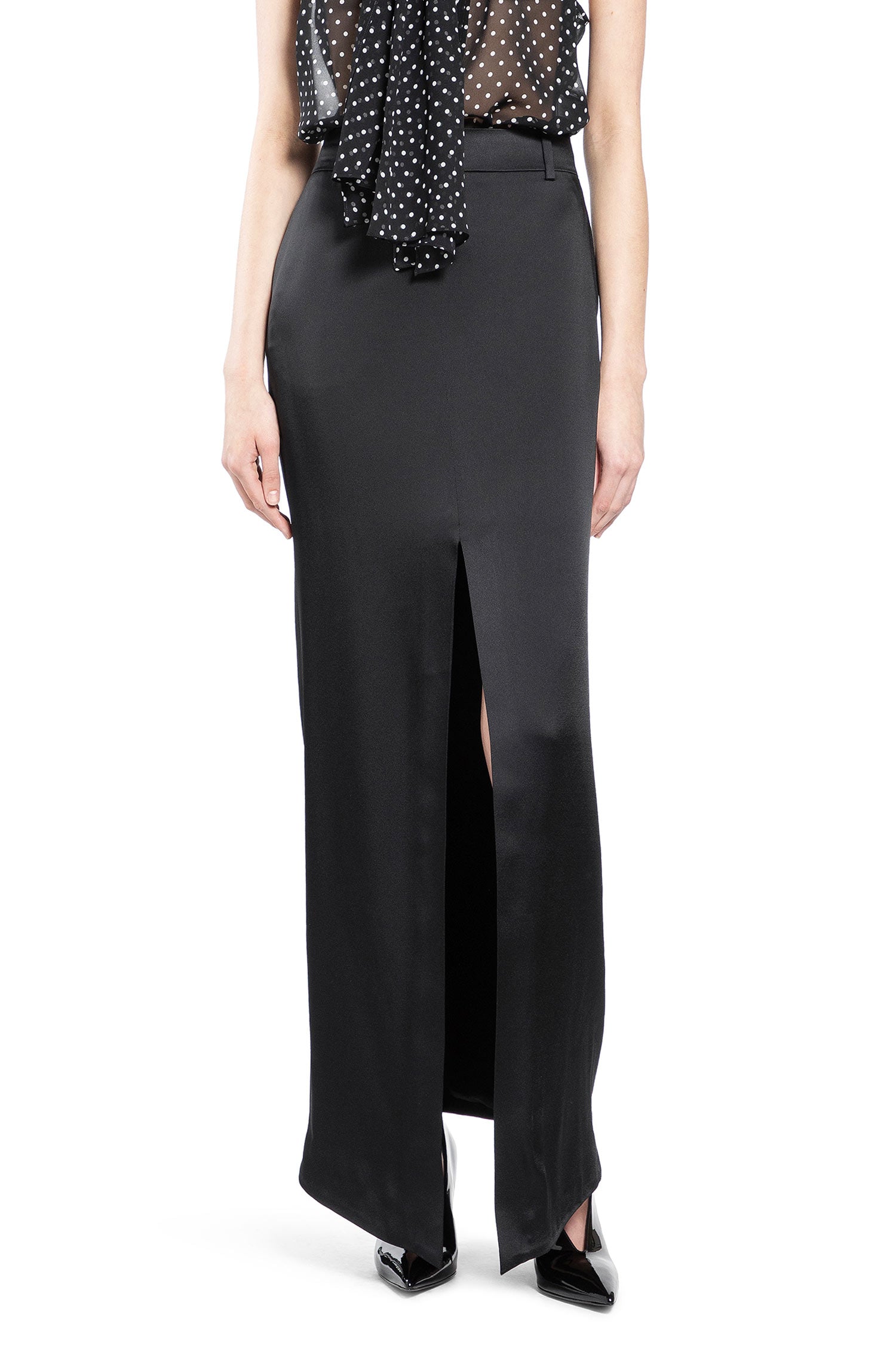 Crepe Envers Satin Tailored Maxi Skirt