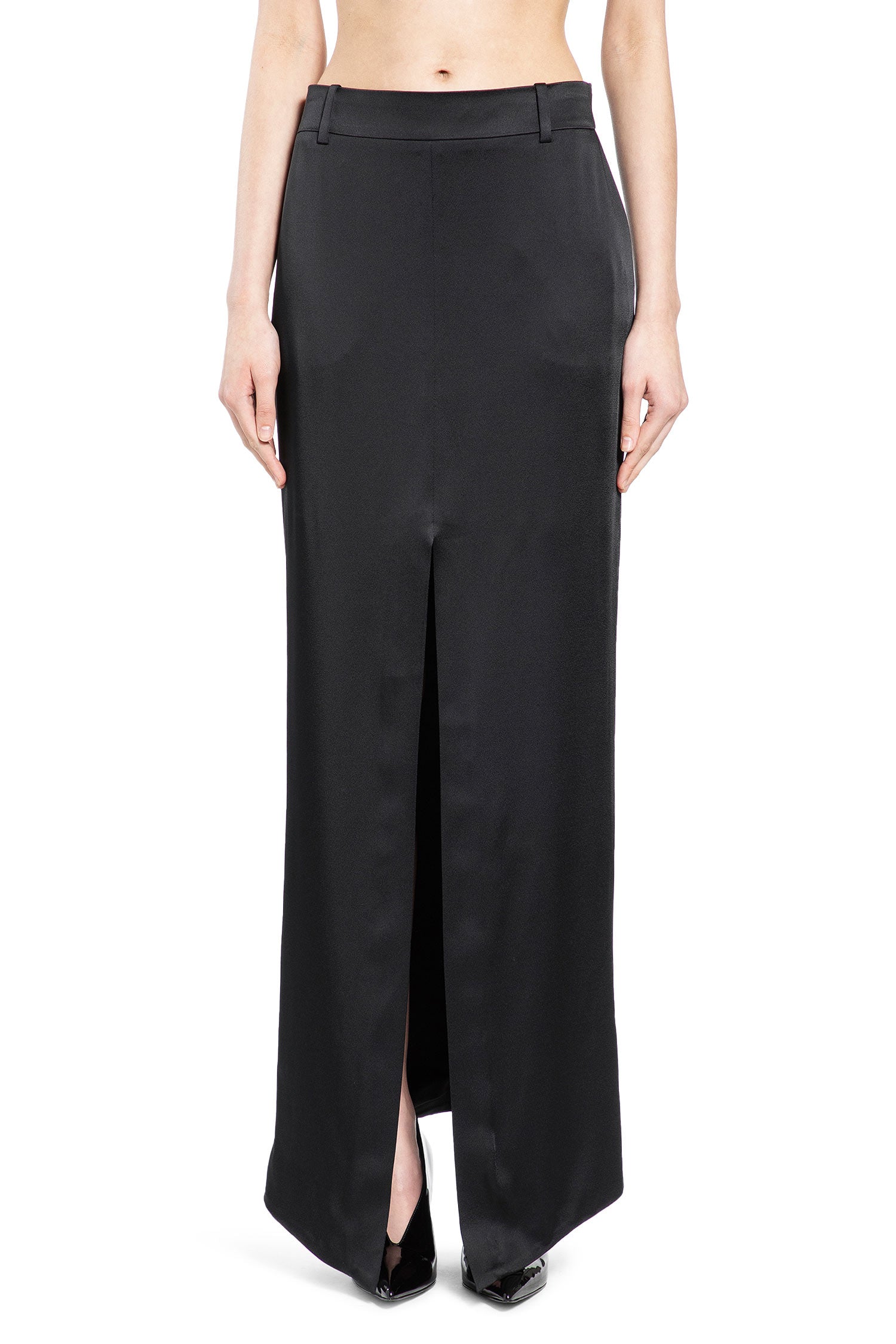 Crepe Envers Satin Tailored Maxi Skirt